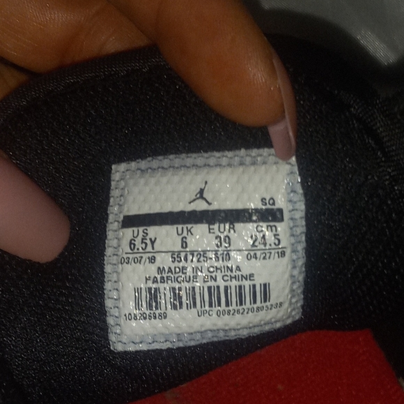 AIR JORDAN Mid 1 RED BLACK NIKE - Picture 3 of 5